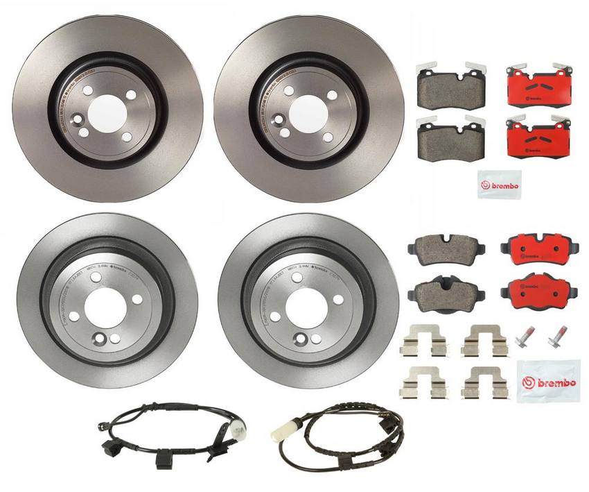 Brembo Brake Pads and Rotors Kit - Front and Rear (316mm/280mm) (Ceramic)